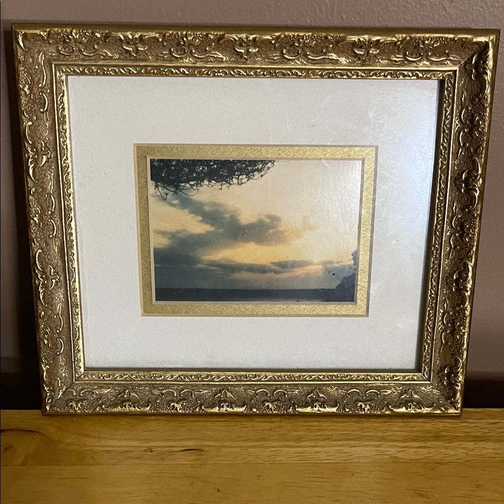 😄Vintage miniature art “the gift” cloud angel peace
